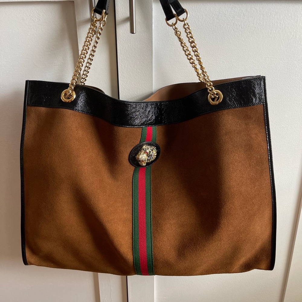 Gucci
Women's Linea Rajah Maxi Suede Tote Bag